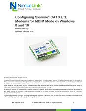 NimbeLink Skywire NL-SW-LTE-TSVG-B Manual