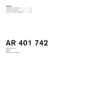 Gaggenau AR 401 742 Installation Instructions Manual