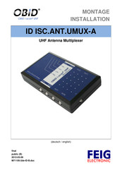 FEIG Electronic OBID ID ISC.ANT.UMUX-A Installation Manual