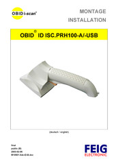 FEIG Electronic OBID i-scan ID ISC.PRH100-A Installation Manual