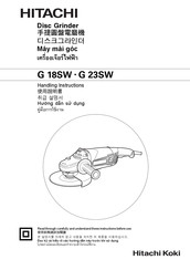 Hitachi G 18SW Handling Instructions Manual