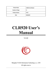 YUGE CLR920 User Manual