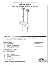 Middle Atlantic Products FlexView FVS IFP Series Installation Instructions