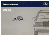 Mercedes-Benz 300 TE 124 T 1988 Owner's Manual
