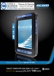 Thorne & Derrick ecom Tab-Ex 01 DZ1 Manual