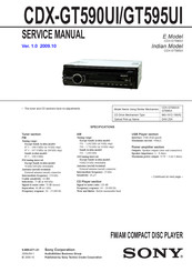 Sony CDX-GT595UI Service Manual