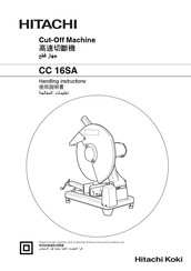 Hitachi CC 16SA Handling Instructions Manual