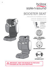Britax Safe-n-Sound BS4900A-020133 Series Instructions For Installation & Use