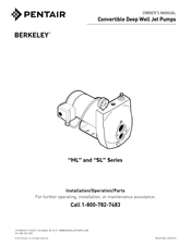 Pentair BERKELEY SL Series Owner's Manual