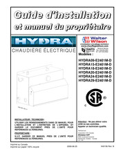 Walter Wilson HYDRA29-E2401M-D Installation Instructions And Homeowner's Manual
