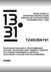CONFORAMA 13-31 TZ49UBN191 Operating Instructions Manual