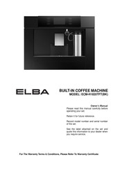 Elba ECM-H1835TFT(BK) Owner's Manual