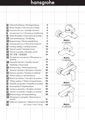Hans Grohe Metris 31480000 Instructions For Use/Assembly Instructions