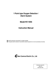 New Cosmos Electric NV-100S Instruction Manual