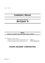 Belmont Bel-Cypher N Installation Manual
