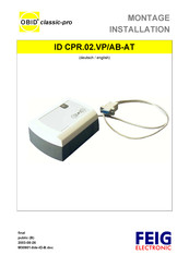 FEIG Electronic OBID ID CPR.02.VP/AB-AT Montage, Installation