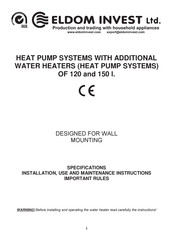 Eldom Invest HPS150 Installation, Use And Maintenance Instructions