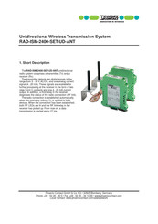 Phoenix Contact RAD-ISM-2400-SET-UD-ANT Manual