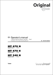 Pottinger HIT 540 N Operator's Manual