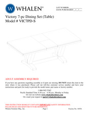 Whalen Victory VIC7PD-S Instruction Booklet
