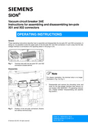 Siemens SION 3AE Operating Instructions
