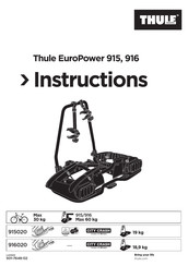 Thule Thule EuroPower 915 Manuals ManualsLib