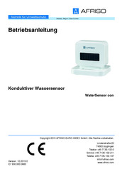 afriso WaterSensor con Operating Instructions Manual