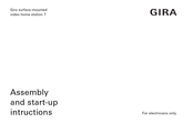 Gira Surface-mounted video home station 7 Assembly And Start-Up Intructions