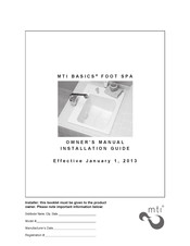 MTI BASICS Series Owner's Manual