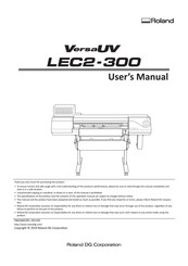 Roland VersaUV LEC2-300 User Manual