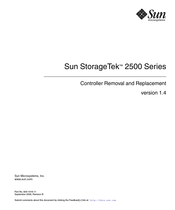 Sun Microsystems Sun StorageTek 2500 Series Removal And Replacement