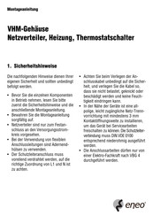 Eneo VHM Series Installation Instructions Manual
