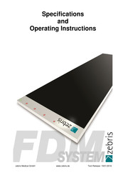 zebris 01243030 Technical Data And Operating Instructions