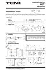 TREND IQ251 Installation Instructions Manual