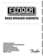 Fender PRO215 Owner's Manual