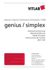 VITLAB simplex Operating Manual