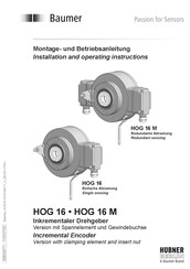 Baumer Hubner HOG 16 Installation And Operating Instructions Manual