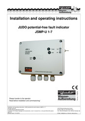 Judo JSMP-U 1 Installation And Operating Instructions Manual