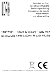 LDR Tango 1200 msr FF 90/260V Operating Instructions Manual