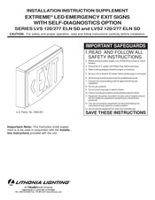 Lithonia Lighting EXTREME LVS2 120/277 ELN SD Series Installation Instruction Supplement