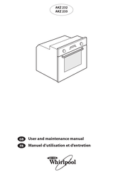 Whirlpool AKZ 232 User And Maintenance Manual