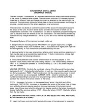 Radel SUNADAMALA Operation Manual