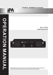 iPA IPA-1C240 Operation Manual