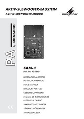 Monacor SAM-1 Instruction Manual