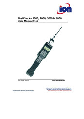 ION FirstCheck+ 2000 User Manual