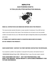 Sportsman KSPLIT10 Instruction Manual