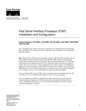 Cisco CX-FSIP8 Installation And Configuration Manual