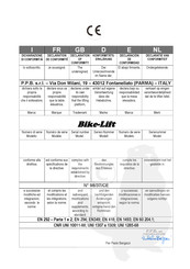 Bike-Lift Racing 350 User Instruction Manual