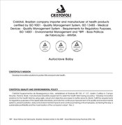 Cristofoli Autoclave Baby Manual