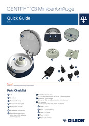 Gilson CENTRY 103 Minicentrifuge Quick Manual